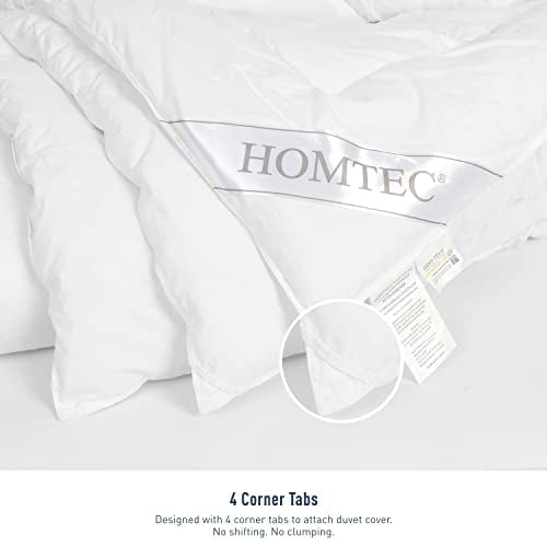 HOMTEC All-Season Down Alternative Duvet Insert - 100% Cotton Shell Twin Comforter