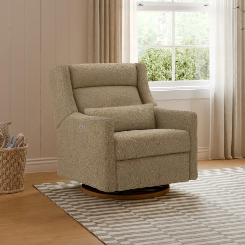 Extra-Wide Power Glider Recliner with Adjustable Headrest and USB Port