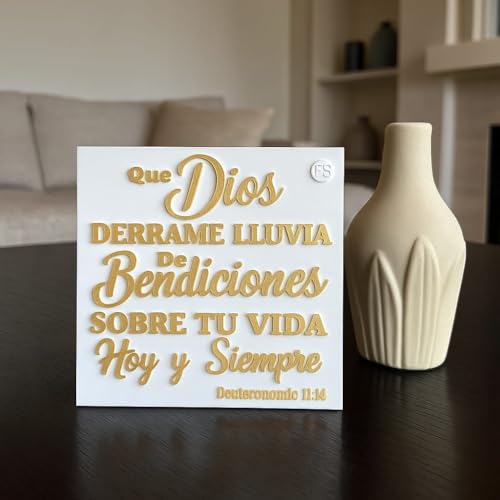 3D Biblical Wall Art Plaque - Spanish Blessing Inspirational Home Decor