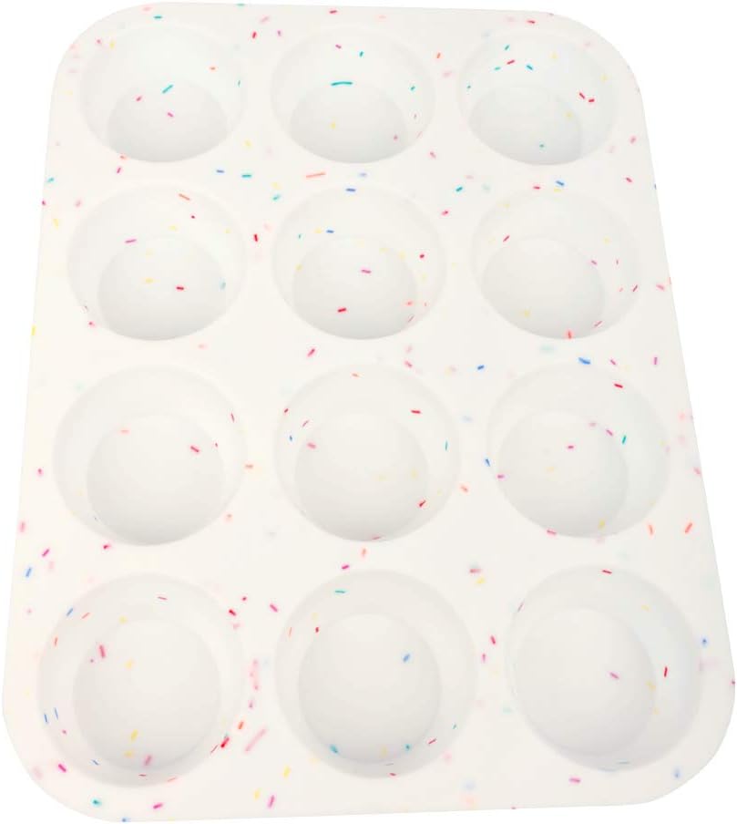 Silicone Muffin Pan by SHEbaking - Non-Stick 12-Cup Baking Tray for Easy Release | BPA-Free & Durable
