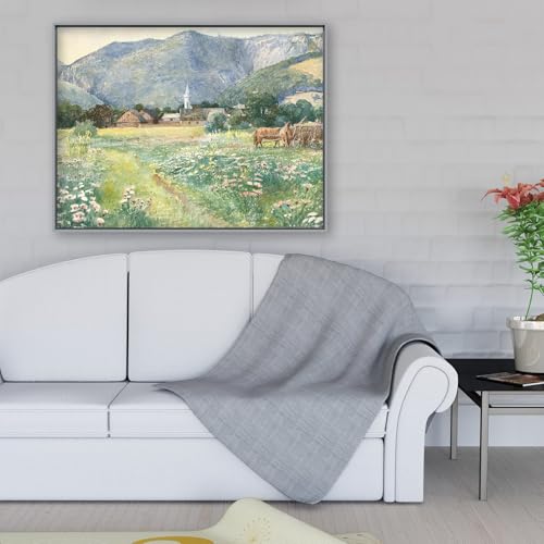 24x24 Metal Canvas Floater Frame, 1.5-Inch Deep Silver Floating Frame