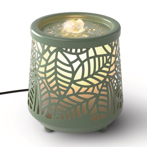 Tabletop Water Fountain with Accent Light & Quiet Pump - Zen Desktop Decor