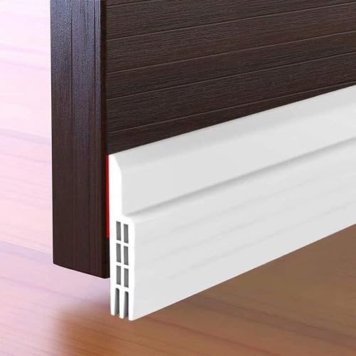 Under Door Draft Stopper - Self-Adhesive Door Sweep Seal (2" x 39", White)