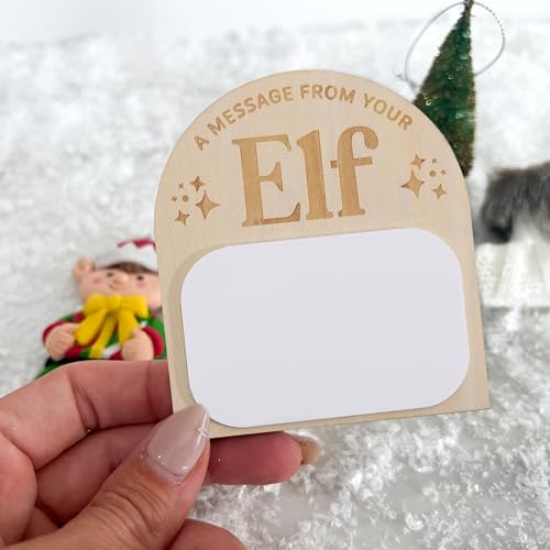 A Message From Your Elf Wooden Sign - Christmas Dry Erase Board