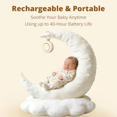 Portable Baby White Noise Machine with 30 Soothing Sounds & Timers