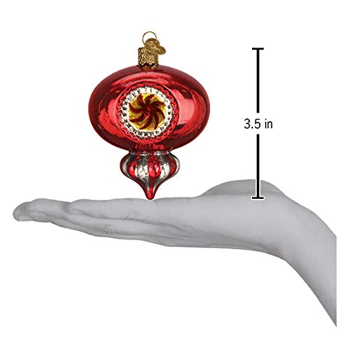 Old World Christmas Red Peppermint Glass Ornament - Handcrafted Holiday Tree Decoration