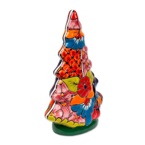 Handmade Talavera Ceramic Christmas Lantern - Mexican Holiday Decor