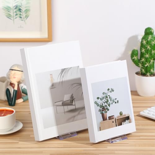 12-Pack Adjustable Acrylic Book Stand Display Easel for Books and Media