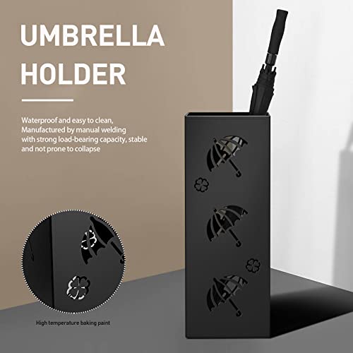 Modern Metal Umbrella Stand for Entryway - Compact Rust-Resistant Holder