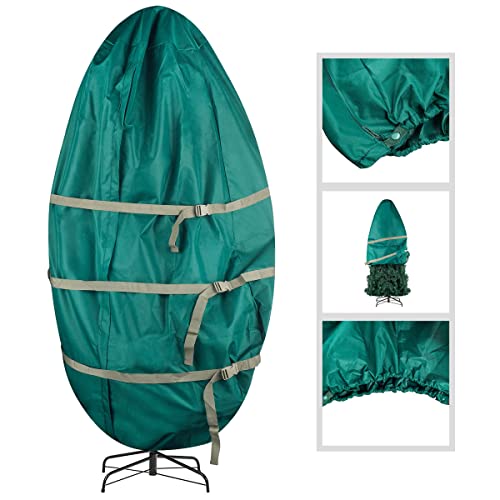 7.5 ft Elf Stor Upright Christmas Tree Storage Bag, Green – 35x75 in, 600D