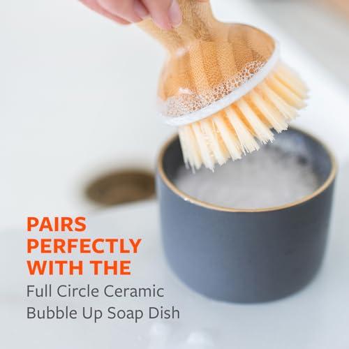 Ergonomic Palm Dish Scrub Brush for Nonstick Cookware & Cast Iron