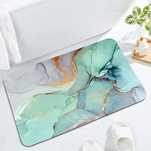 Gibelle Non-Slip Bathroom Set with Shower Curtain (72x74") & Bath Rug