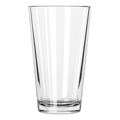 16oz Pint Glass with DuraTuff Heat-Treated Rim for Beer and Cocktails