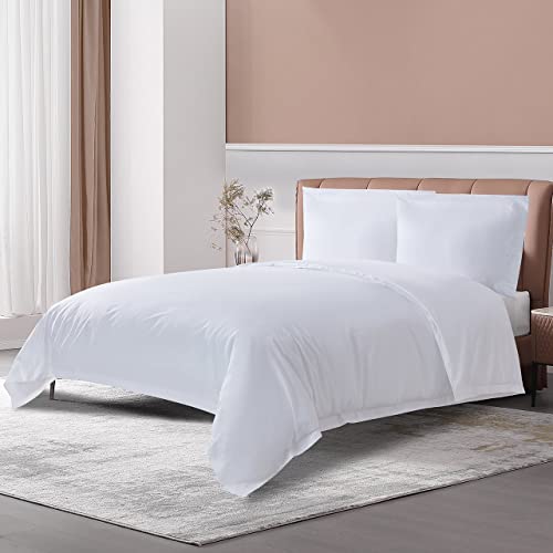 Luxury Long-Staple Cotton Duvet Cover - Twin XL, White