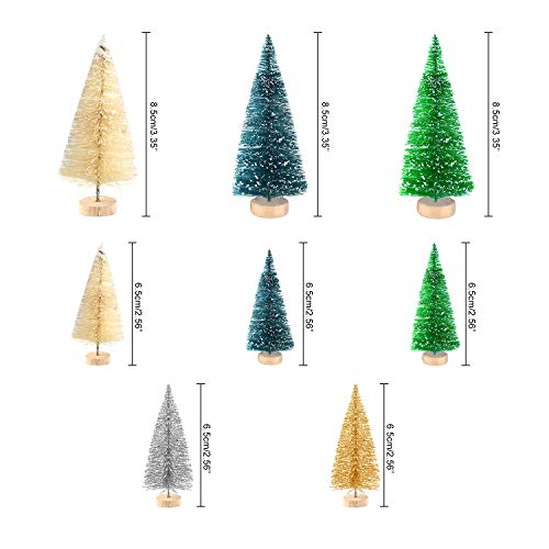 KUUQA 50 Pcs Mini Christmas Ornament Set with Trees & Figurines
