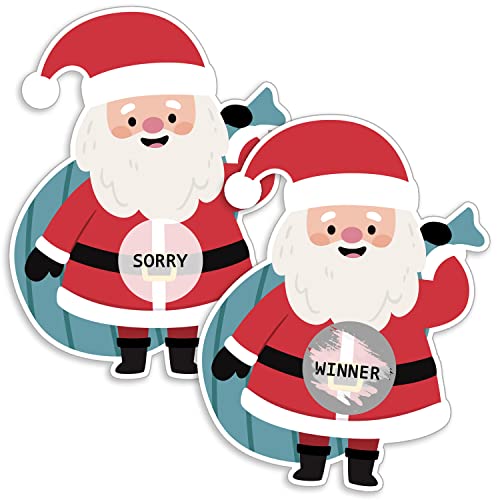 Christmas Scratch Off Game Cards - 40 Fun Holiday Party Favors for Adults