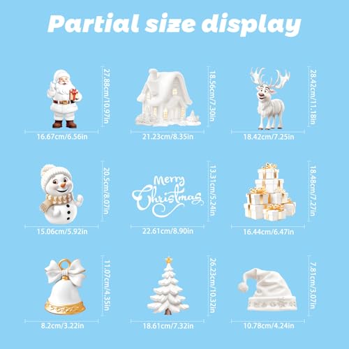 Bloss Christmas Window Clings 190pc Snowflake Snowman Reusable Indoor/Outdoor Decor – Snowman Variation