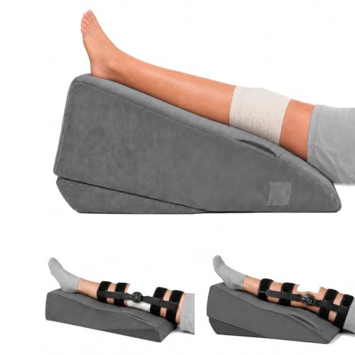 Leg Elevation Pillow Wedge for Post Surgery Recovery - Adjustable Height