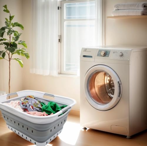 42L Collapsible Laundry Basket - Foldable Pop-Up Storage Hamper