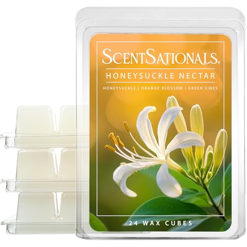 Honeysuckle Nectar Scented Wax Melts - 24 Long-Lasting Fragrance Cubes