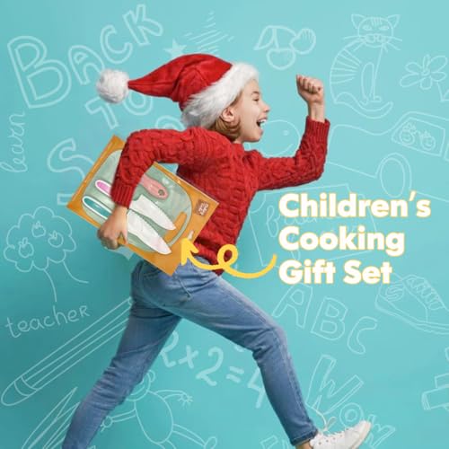 4-Piece Kids Safe Cooking Knife Set with Cutting Board and Peeler