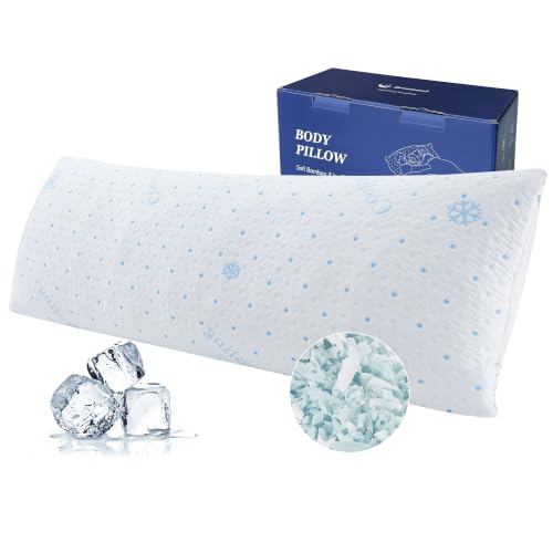 Cooling Shredded Memory Foam Body Pillow with Washable Cover