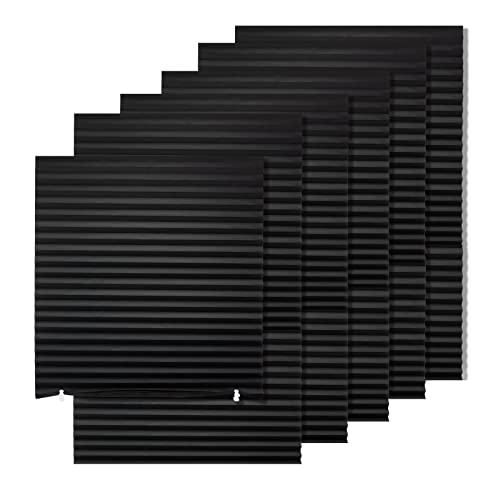 6 Pack Temporary Blackout Paper Shades, 36" x 72" Pleated Blinds