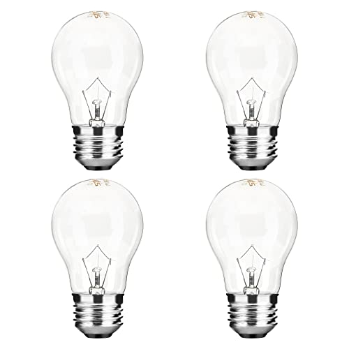 A15 40W High Temperature Appliance Light Bulb - E26 Base 120V Warm White 2700K