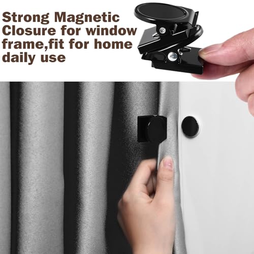 Magnetic Curtain Clips - 10 Pack Metal Curtain Weights for Light Blocking