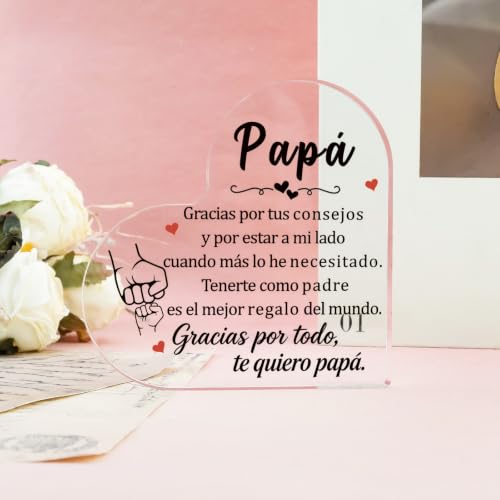 Personalized Dad Birthday Gift Acrylic Plaque - Sentimental Keepsake for Father
