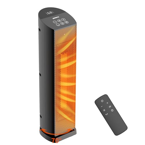 24-Inch 1500W Ceramic Space Heater with Remote and Oscillation
