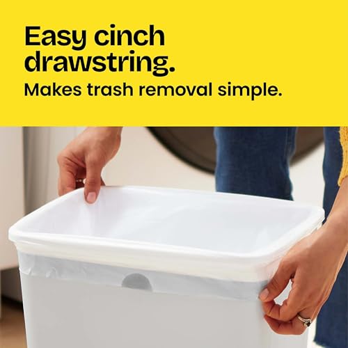8 Gallon Medium Drawstring Trash Bags - Scented Odor Control (80 Count)