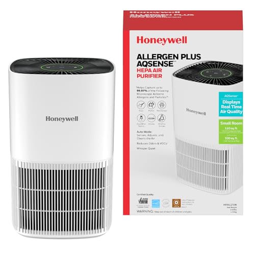 Honeywell Compact HEPA Air Purifier with 3-in-1 Filter, White