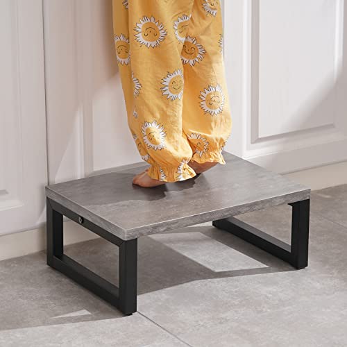 Wooden Step Stool for Adults and Kids, Heavy Duty 350lb Capacity Foot Stool