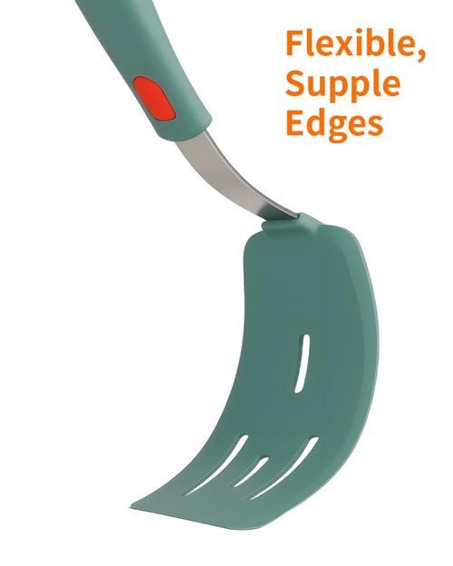 Brigii Silicone Spatula Turner Set of 3,Heat Resistant,430 Stainless Steel Core, BPA-Free Kitchen Utensils Set for Cooking,Baking,Flipping,Dishwasher Safe(Dark Green)