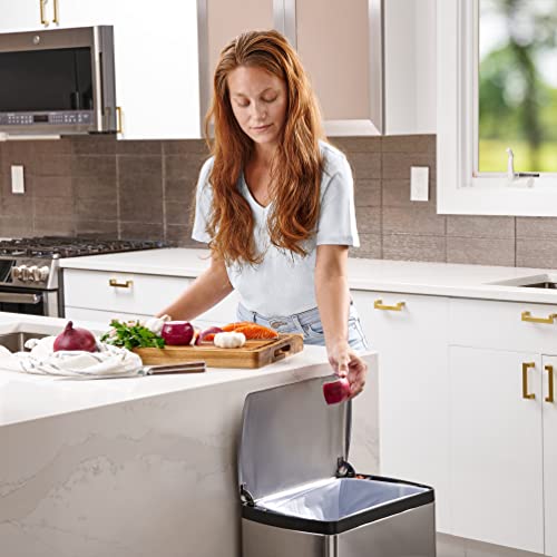 Plasticplace Custom Fit Trash Bags, Compatible with simplehuman Code X (100 Count) White Drawstring Garbage Liners 21 Gallon/ 80 Liter, 26" x 24.5"