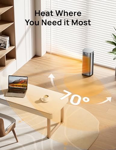 Portable Space Heater for Indoor Use with Remote and Digital Thermostat