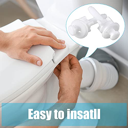 Toilet Seat Replacement Bolt and Nut Kit - 2 Pack Durable Plastic Hardware