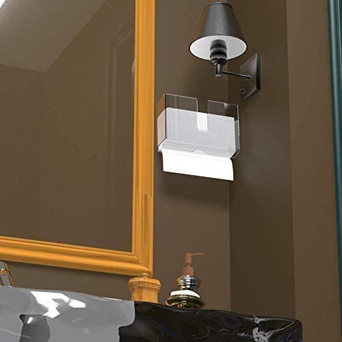 Wall Mount Paper Towel Dispenser,No Drilling Acrylic Bathroom Paper Towel Holder,Clear Napkin Holder for Kitchen,Multifold C-Fold, Z-Fold,Trifold,Folded Paper Hand Towel Dispenser for Kitchen,Toilet