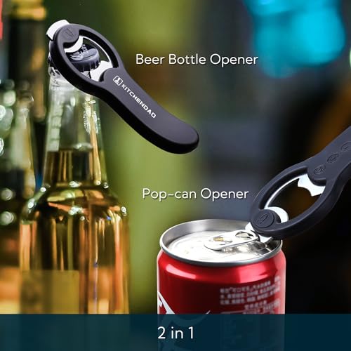 KITCHENDAO 2-in-1 Magnetic Beer & Soda Can Opener - 1 Pack, Fridge & RV Mounting