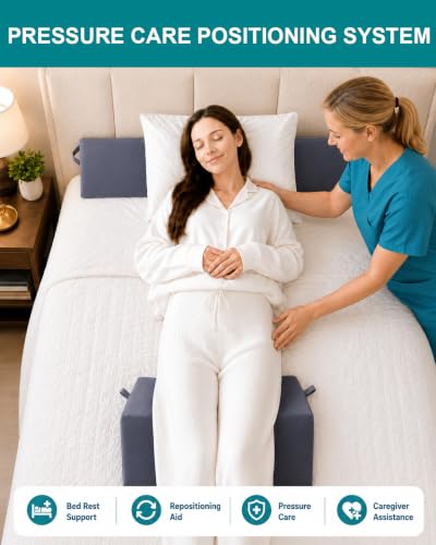 SJFFDP Grey 3-Piece Bed Wedge Pillow Set for Post-Surgery & Side Sleeping