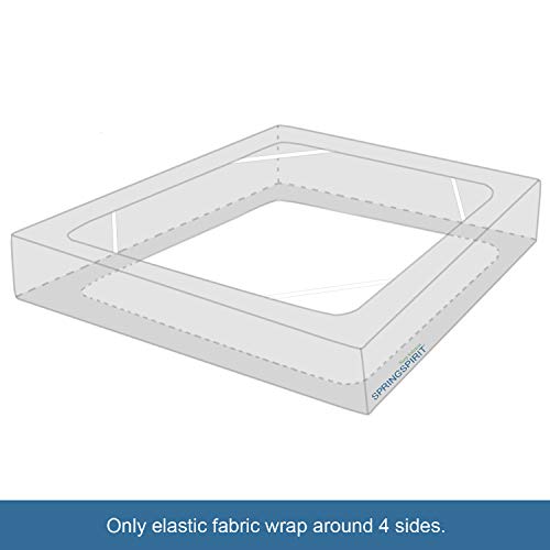 Queen Size Box Spring Cover - Elastic Woven Bed Skirt Alternative