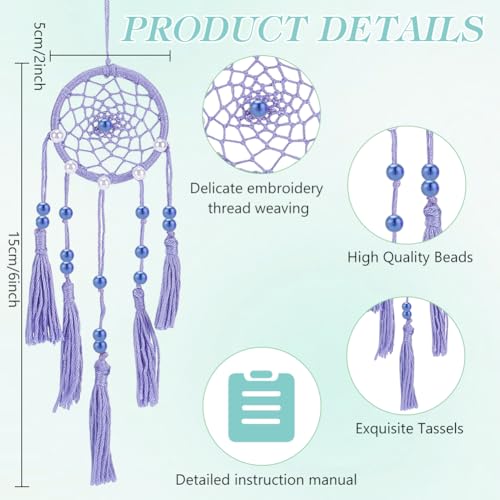 24-Piece DIY Mini Dream Catcher Craft Kit for Beginners and Handmade Gifts