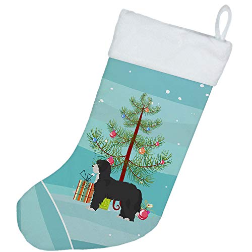Sheapadoodle Christmas Stocking - 18" Suede 2-Sided Fireplace Decor