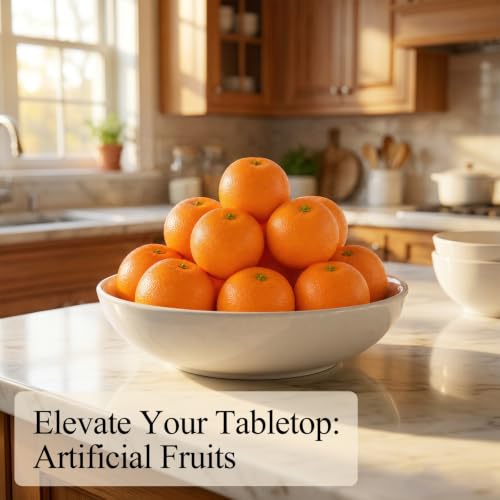 12PCS Artificial Oranges - Lifelike Faux Fruit for Home Decor