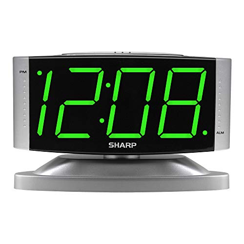Digital Alarm Clock with Jumbo LED Display, Swivel Base and Battery Backup