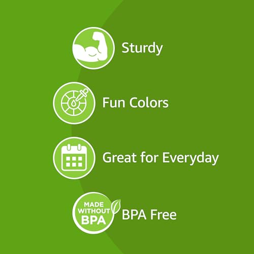 Disposable Striped Plastic Flex Straws - 100 Count, BPA Free, Assorted Colors - Large Pack