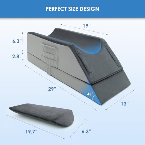 Adjustable Leg Elevation Pillow for Surgery Recovery - 4 Heights