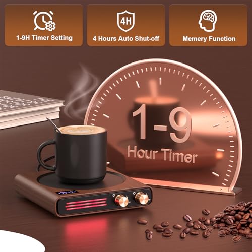 CEROBEAR Vintage Radio Style Coffee Mug Warmer 50W Desk Cup Heater