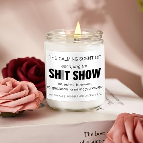 Funny Coworker Leaving Gift Scented Soy Candle - Lavender Vanilla (9oz)